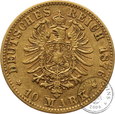 Wuerttemberg, 10 marek, 1876 rok, złoto