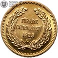 Turcja, 100 kurush 1923, złoto, st. 1-