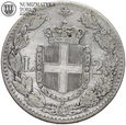 Włochy, 2 liry 1882, st. 3/3+, #BB