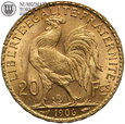 Francja, 20 franków 1906, Kogut, złoto