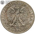 II RP, 5 złotych 1934, Głowa Kobiety, #KK