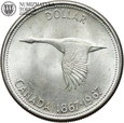 Kanada, 1 dolar 1957, Confederation, st. 1-/2+