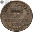 Węgry, 10 krajcarów 1870, #S1
