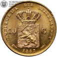 Holandia, 10 guldenów 1887, złoto