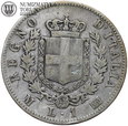 Włochy, 1 lira 1863, st. 3/3+, #BB