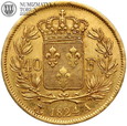 Francja, Karol X, 40 franków 1824 A, złoto