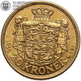 Dania, 20 koron 1914, złoto, st. 3+, #MW