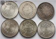 Francja, zestaw, 6 x 50 franków 1974-1978, srebro 