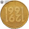 Szwajcaria, 250 franków 1991 B, 700 - lecie, złoto, st. 1-