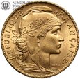 Francja, 20 franków, Kogut, 1906, złoto