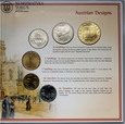 Austria, zestaw rocznikowy 6 monet z 2001 roku, #FR2
