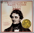Austria, zestaw rocznikowy 6 monet z 2001 roku, #FR2