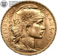 Francja, 20 franków 1914, Kogut, złoto