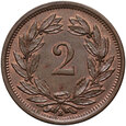 Szwajcaria, 2 rappen 1875 B, UNC