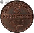 Niemcy, Prusy, 3 pfenninge 1870, #AN