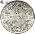 Niemcy, Hessen - Darmstadt, 6 kreuzer 1844
