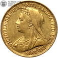 Wielka Brytania, suweren 1900, złoto