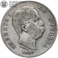 Włochy, 1 lira 1887, st. 3, #BB