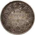 Indie, 1 rupee 1877, #LL