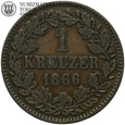 Baden, 1 kreuzer, 1866, st. 3, #15