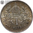 Austria, 1 korona 1915, st. 2+/1-