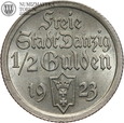 Wolne Miasto Gdańsk, 1/2 guldena 1923, Koga #70