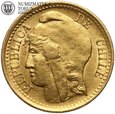 Chile, 5 pesos 1895, złoto