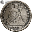 USA, 25 centów 1861, #TT