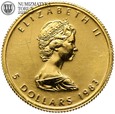 Kanada, 5 dolarów 1983, Liść Klonu, 1/10 Oz, złoto, st. 1-