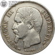 Francja, Napoleon III, 1 frank, 1856 rok, D