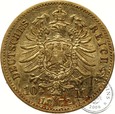 Wuerttemberg, 10 marek, 1872 rok, złoto