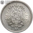 Niemcy, Cesarstwo, 20 pfennig 1876 F, #64