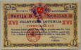 Litwa, bilet/kupon na loterie, 2,5 Lt., seria B