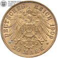 Prusy, Wilhelm II, 20 marek 1909 J, złoto