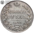 Rosja, Mikołąj I, rubel 1843 СПБ АЧ, Petersburg
