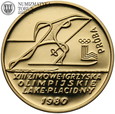 PRL, 2000 złotych 1980, Lake Placid, próba, złoto