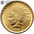 USA, 10 dolarów 1907, Indian Head, złoto