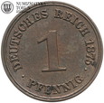 Niemcy, Cesarstwo, 1 pfennig 1875 A, #DR