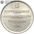 Szwajcaria, 5 franków 1939, wystawa narodowa- Zurich, #L1