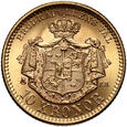 Szwecja, 10 koron, 1901 rok, złoto