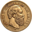 Hesja, 10 marek 1878 H, złoto