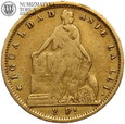 Chile, 2 pesos 1857, złoto