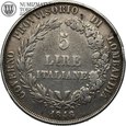 Włochy - Lombardia, 5 lirów 1848