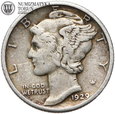 USA, 10 centów 1929, st. 3+
