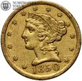 USA, 5 dolarów 1850 C, Charlotte, złoto
