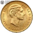 Hiszpania, Alfons XII, 25 peset 1878, złoto