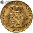 Holandia, Wilhelm III, 10 guldenów 1875, złoto