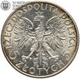 II RP, 5 złotych 1933, Głowa Kobiety, #KK
