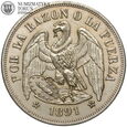 Chile, 1 peso 1891, #FT