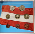 Austria, zestaw 8 monet euro z 2002 roku, #FR2